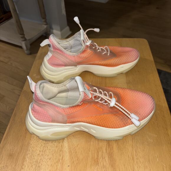 Steve Madden Myles Knit Sneakers Wns Sz 8 M Pink To Orange Color - Picture 5 of 9